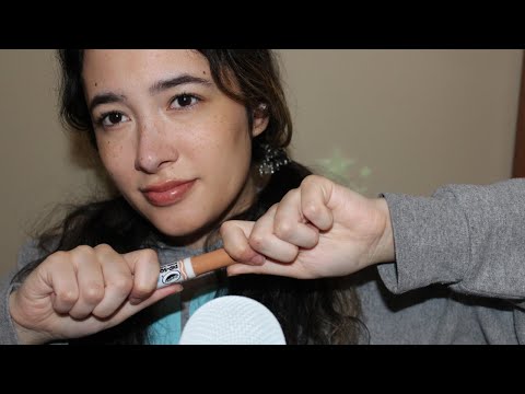ASMR 🖍️ Drawing Shapes on Your Face, Trigger Words, Tapping and Cap Sounds