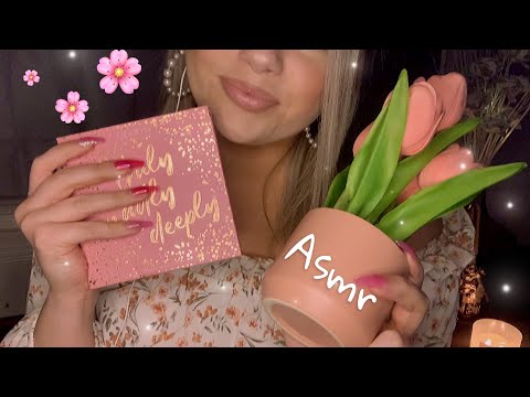 Asmr | Tapping and Scratching on Pretty Pink items 🌸⭐️ long nails