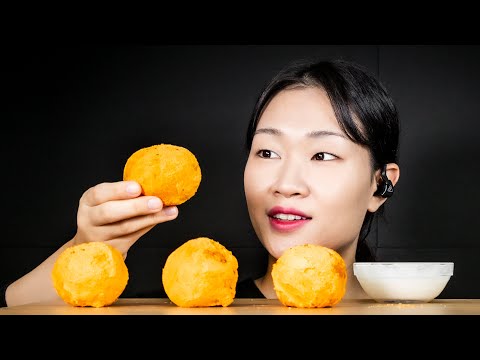 ASMR MUKBANG Homemade Cheese Balls Eating Sounds
