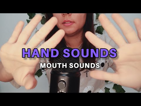 asmr ♡ hand sounds with mouth sounds ✨️,fast and aggressive, hand movements , no talking ❤️💫🌙🍒