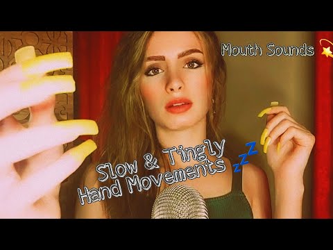 ASMR Hand Movements/ Word Repetition/ Mouth Sounds 💛