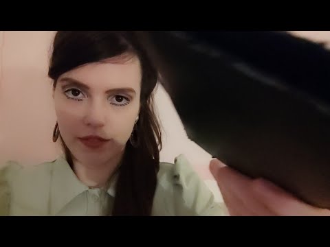 ASMR hotel receptionist + typing sounds 1960s look roleplay