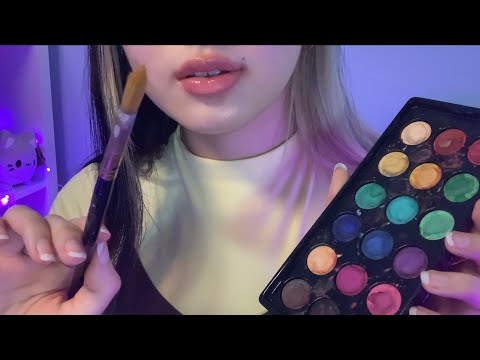 ASMR Painting the Twilight Meadow on Your Face ✨💐 (layered brush sounds)