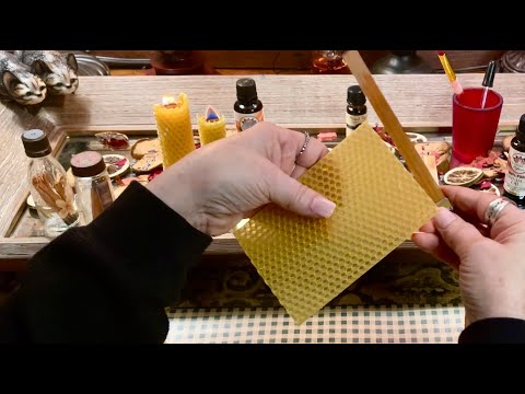 Beeswax & wood wick candle making experiment! (No talking version) Don't try this at home! ASMR