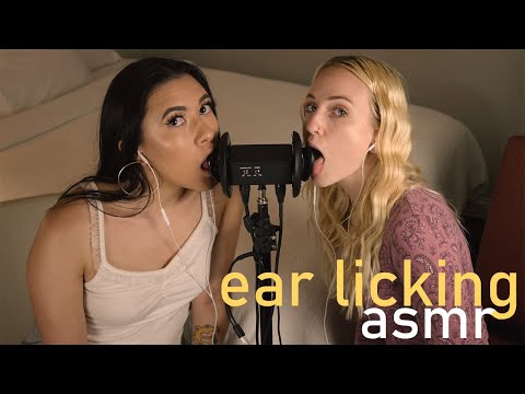 Wet Ear Sounds (ASMR) Ear Licking and Slobbery Tingles / Triggers (Fast and Slow) @Muna ASMR