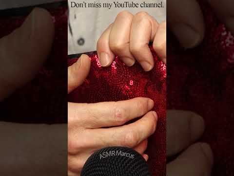 ASMR Running Fingers Slowly Across A Spangly Red Bag #short