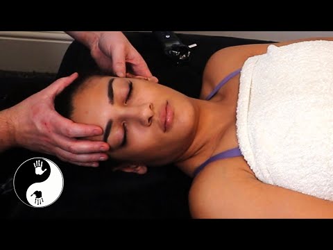 [ASMR] Pressure Point Facial to Calm The Mind and Ease Anxiety [Relaxing Music]
