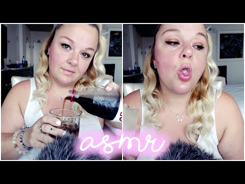 ASMR | Drinking Fizzy Soda & Eating Ice | Crunchy Eating Sounds | Swallowing | Candiikonyt ASMR