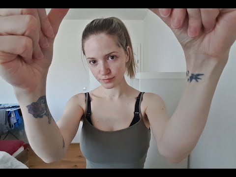 ASMR pure hand sounds and movements with tongue clicking - no talking