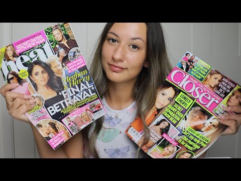[ASMR] Whispered Magazine Reading (With Tapping, Tracing & Page Flicking)