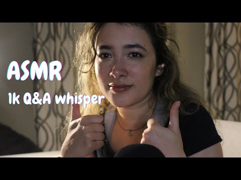 ASMR 💓 1000 sub special Q&A (i know it's late lmao)