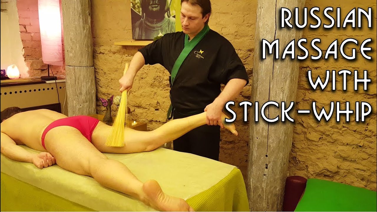 💆 Traditional Russian Massage with stick whip - ASMR Video