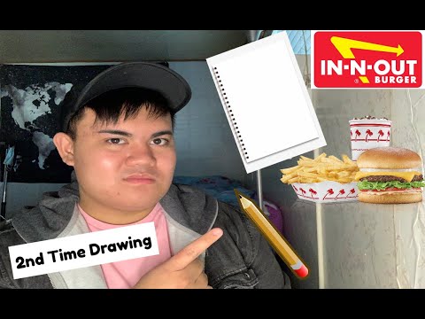 ASMR Drawing In N Out Burger + Marker and Sketch Sounds with Soft Piano BTS Music