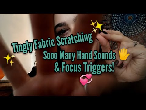 Fast & Aggressive ASMR Hand Sounds, "Focus", Finger Flutters, & Fabric Sounds (Custom for Paige🤗💞)