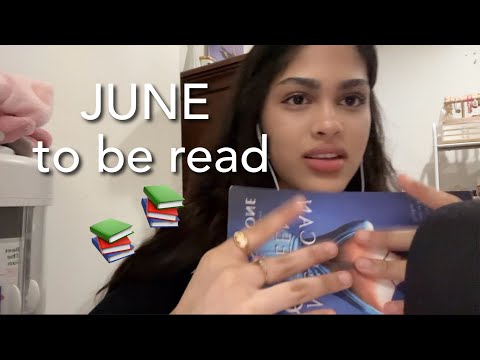 ASMR my June TBR | romantic fiction | book tapping, whispers, and page turning