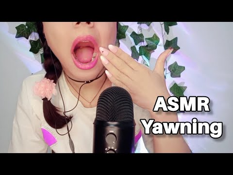 asmr ♡ Yawning asmr and mouth sounds 👄,  satisfying and very fast sleep | no talking ♥️🌙💫
