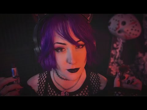 ASMR | Your Flirty Goth Girlfriend does your Goth makeup!