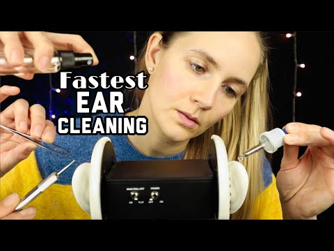 ASMR Fastest Ear Cleaning | Try Not to Tingle