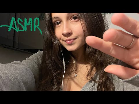 ASMR face touching, positive affirmations, and negativity plucking