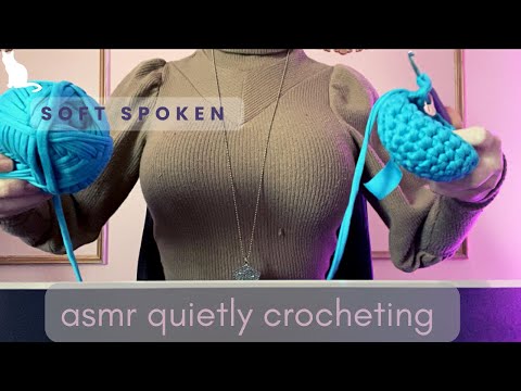 ASMR Crocheting, quiet counting, soft spoken
