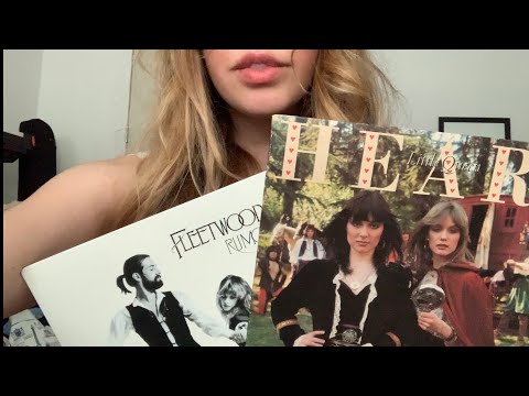 asmr vinyl record collection (lofi, whispered, tapping, scratching)