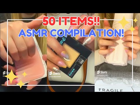 ASMR 50 Sleepy Items! 🤗 Shorts / TikTok Compilation 📺 (Tapping, Scratching, No Talking)
