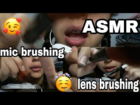 ASMR mic brushing and lens brushing
