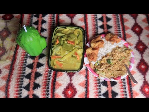 CURY VEGETABLES FRIED RICE ASMR EATING SOUNDS