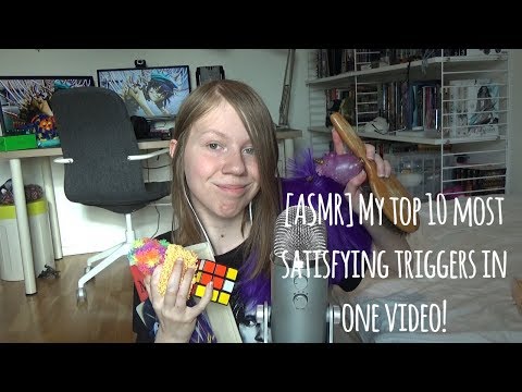 [ASMR] Personal Top 10 Satisfying Triggers! (Floam, Dice, Page-Turning, Bunchems & more!)