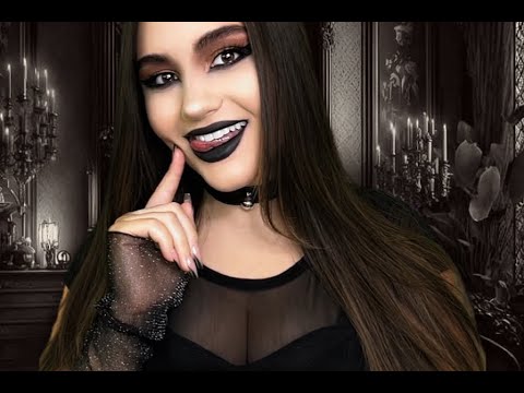 ASMR| Goth Sis Gets You Ready For Bed RP🖤One Spooky Story And Fall Asleep Fast My Wittle Monster 💋