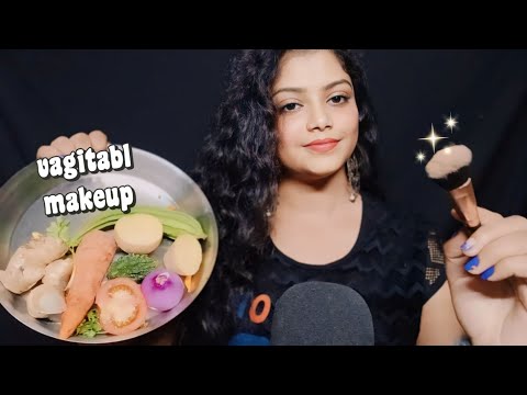 ASMR | Doing Your Makeup with Wrong Props... Vegetables :)