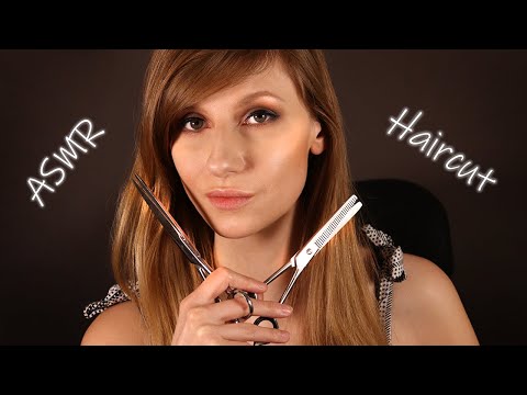 ASMR Haircut ✂️ ROLEPLAY 💜 Hair brushing, touching, scalp massage, personal attention
