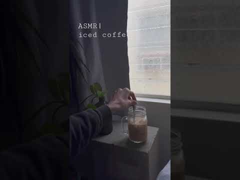 ASMR| iced coffee presented by a gloomy morning in Los Angeles