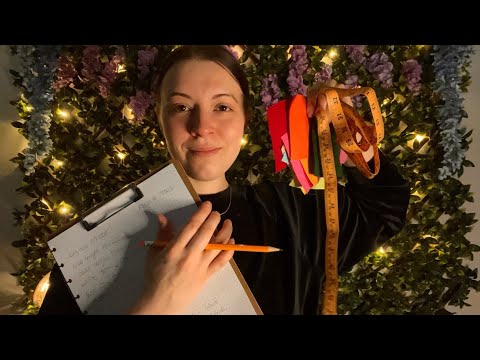 ASMR Color Analysis & Measurements (writing, fabric, and tape measure sounds) | Series Pt 4