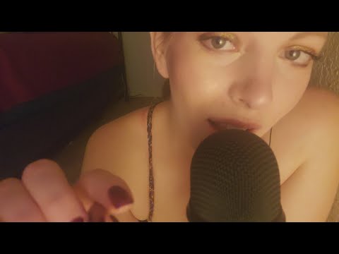 ASMR | Breathy mouth sounds, mic scratching, face brushing you and me!