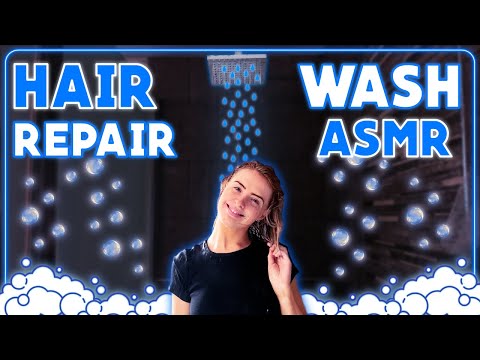 [ASMR] Deep condition hair wash | Shower sounds for sleep 😴 [Soothing]