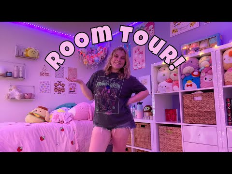 ASMR tingly room tour! up close whispers and descriptive rambling✨🏡 💜