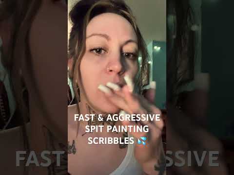 ASMR FAST & AGGRESSIVE SPIT PAINTING SCRIBBLES ON YOUR FACE 🤪 💦 #shortsvideo #asmr #tingles #viral