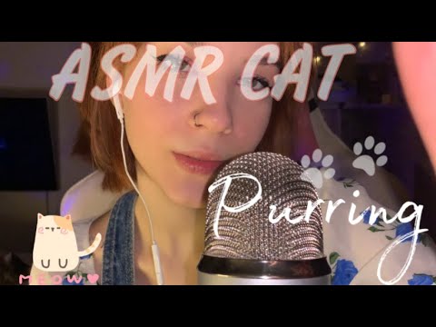 ^ASMR CAT GIRL^ Purring, tapping and scratching...