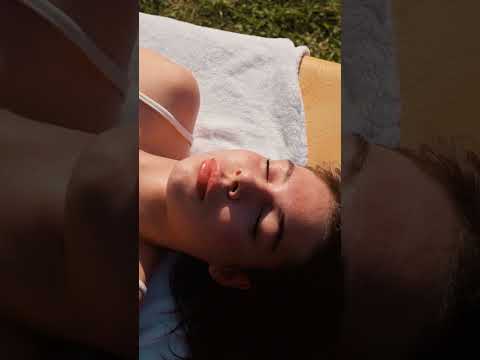 Bamboo asmr relaxing foot massage on the river bank for Lisa #asmrmassage