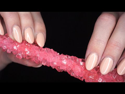 ASMR with Rock Candy | Scratching and Crushing Textured Candy | with Tapping & Crinkles