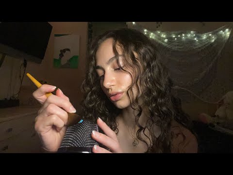 ASMR | Mic Rubbing + Brushing for Sleep ♡