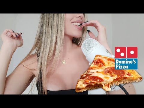🍕 ASMR EATING DOMINO'S PIZZA | MOUTH SOUNDS 🍕