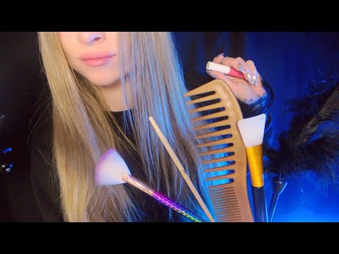 ASMR Face Triggers for Sleep (Layered Sounds, TkTk, Face Touching, Brushing)