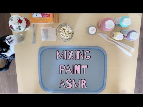 mixing stuff into paint 🎨 (oddly satisfying ASMR)