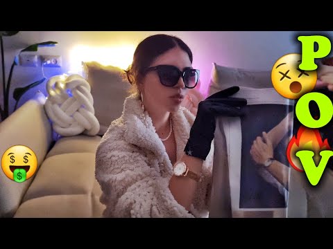 POV ASMR Rich Girl Kidnaps YOU!! Using Leather Gloves