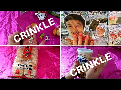 ASMR: Soft Spoken, Tapping & Crinkles - Opening International Treats From The Greengrocer