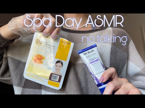 Spa Day ASMR For Sleep Layered Sounds- No Talking - Tingles, Sleep,  and skin care