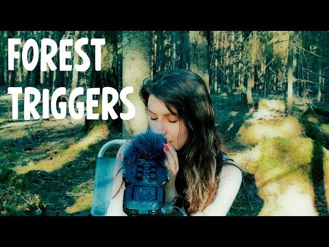 ASMR Triggers in the Spring Forest 💎 Hand sounds, Scalp Massage, Nature Ambience
