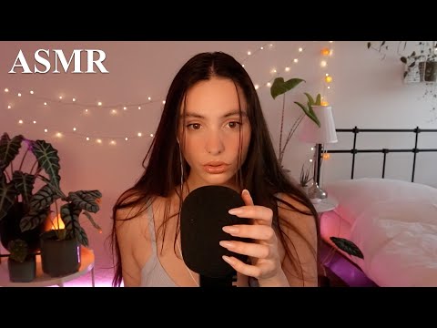 ASMR Slow Mouthsounds 👄 & Mic Scratching for sleepy Tingles 🌙